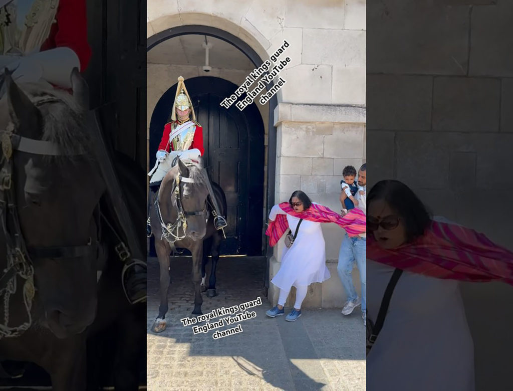 Λονδίνο: Ένα άλογο της Φρουράς του Βασιλιά δάγκωσε μια γυναίκα που πόζαρε δίπλα του!