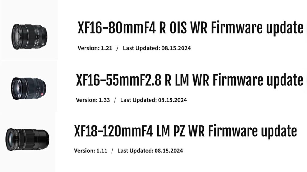 Fujifilm: Νέο firmware για 3 ζουμ φακούς της εταιρίας!